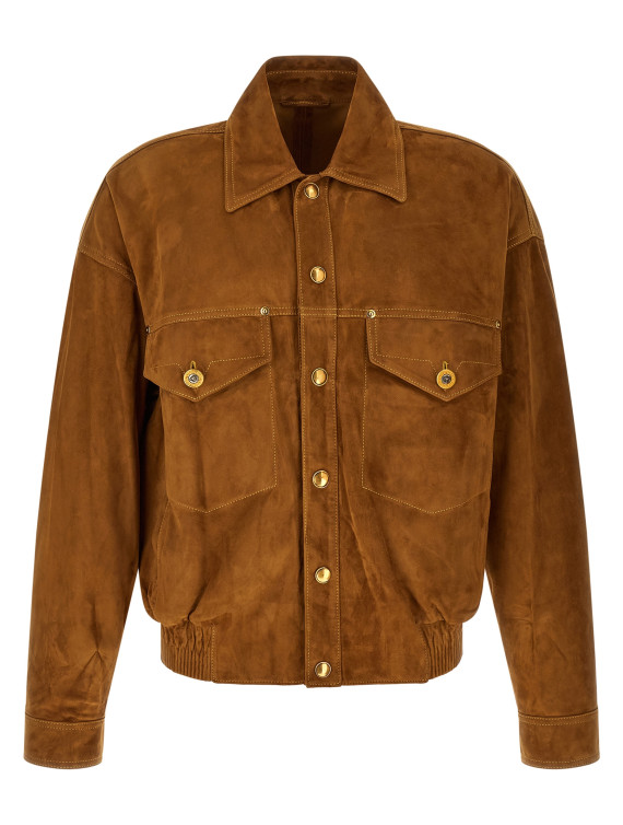 Кожаная куртка VERSACE Suede blouson (10253901A183801NN90) #1