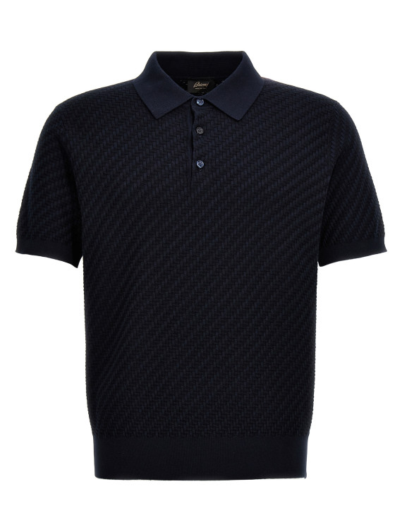 Поло BRIONI Woven knit polo shirt (UMR20OPAK224100) #1
