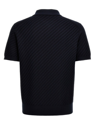 Поло BRIONI Woven knit polo shirt (UMR20OPAK224100) #