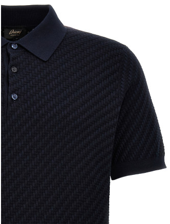 Поло BRIONI Woven knit polo shirt (UMR20OPAK224100) #
