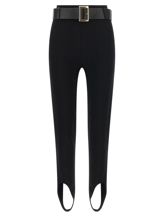 Леггинсы SELF PORTRAIT Leggings with stirrup and belt (AW26174PBBLACK) #1