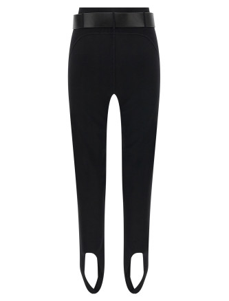 Леггинсы SELF PORTRAIT Leggings with stirrup and belt (AW26174PBBLACK) #