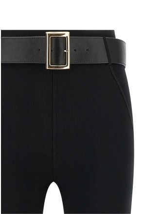 Леггинсы SELF PORTRAIT Leggings with stirrup and belt (AW26174PBBLACK) #