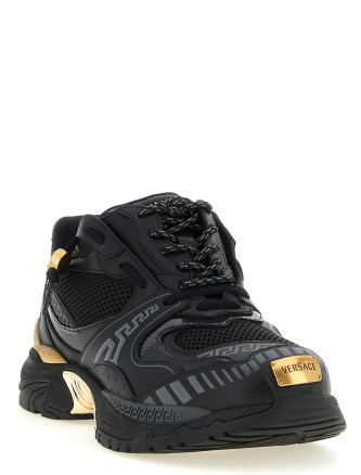 Кроссовки VERSACE Mesh and leather sneakers (10261881A191066BL5J) #