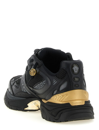 Кроссовки VERSACE Mesh and leather sneakers (10261881A191066BL5J) #