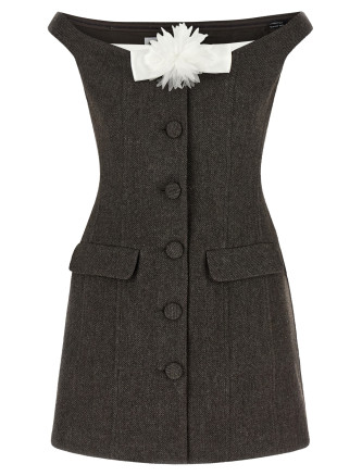 Мини SELF PORTRAIT Bardot Neckline Dress