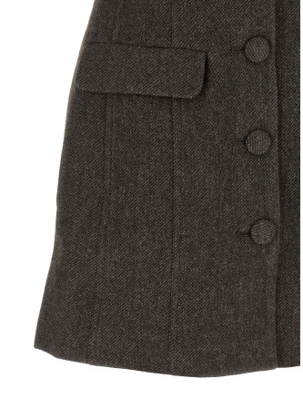 Мини SELF PORTRAIT Bardot Neckline Dress (AW26076SBRBROWN) #