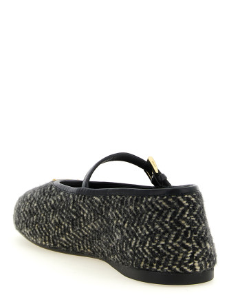 Балетки PRADA Mary Jane whale with logo (1F689OF00517WTF0964) #