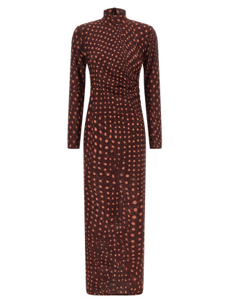 Макси STELLA MCCARTNEY Polka dot mesh dress