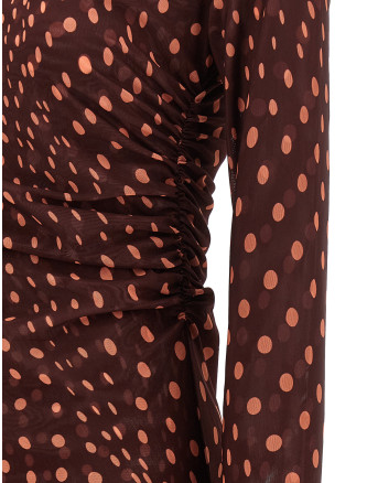 Макси STELLA MCCARTNEY Polka dot mesh dress (6J04773SQA756107) #