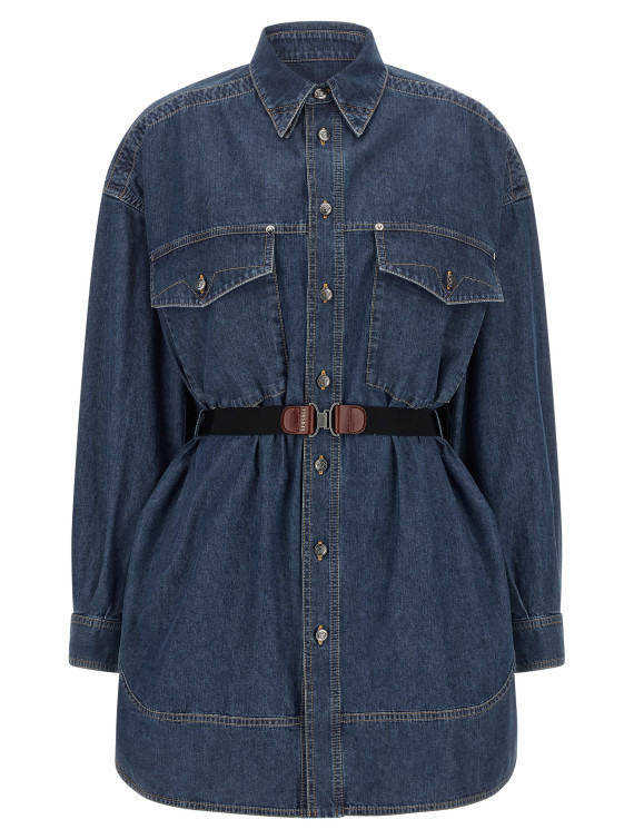 Мини VERSACE Chambray denim dress (10256571A186401D880) #1