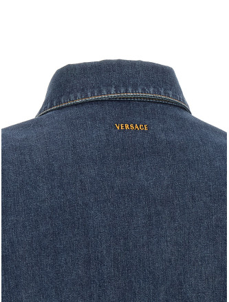 Мини VERSACE Chambray denim dress (10256571A186401D880) #