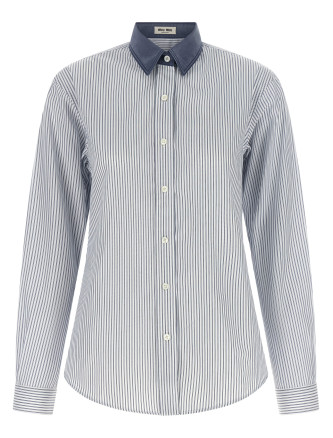 Рубашка, блузка MIU Shirt with contrast collar