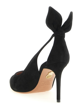 Высокие каблуки AQUAZZURA 'Bow Tie' (DENMIDP0SUEBLACK) #