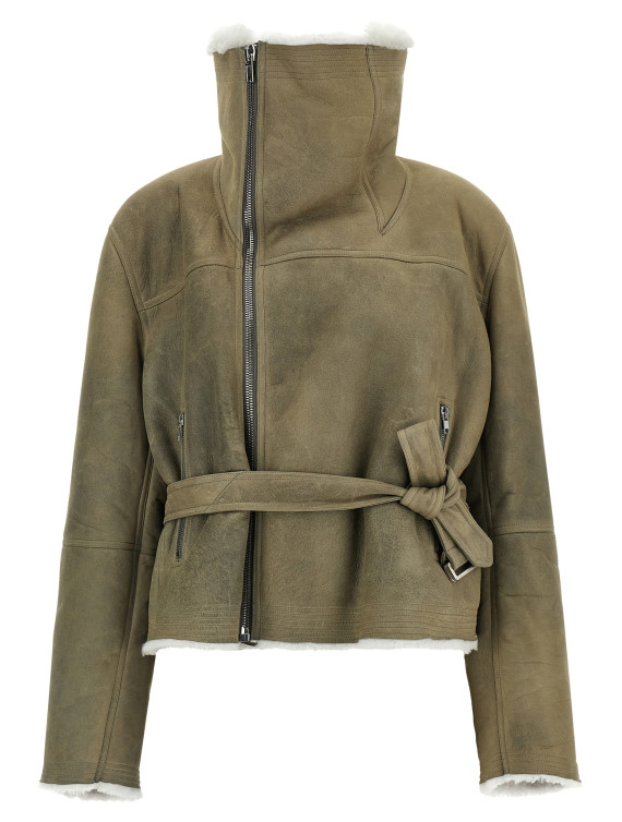 Кожаная куртка RICK OWENS 'Cropped Flight' (RP02F5727LSHCTS4871) #1