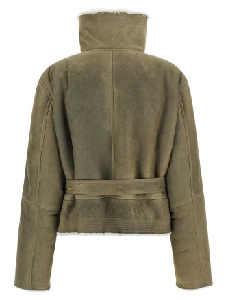 Кожаная куртка RICK OWENS 'Cropped Flight' (RP02F5727LSHCTS4871) #