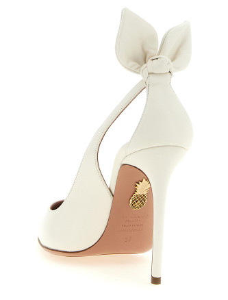 Высокие каблуки AQUAZZURA 'Bow Tie' (DENHIGP0NAPWHITE) #