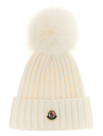 Pompon wool beanie