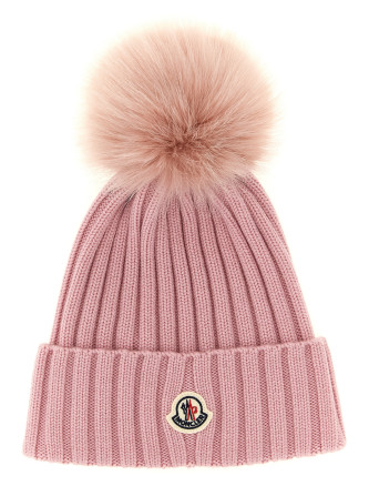 Шляпа MONCLER Pompon wool beanie