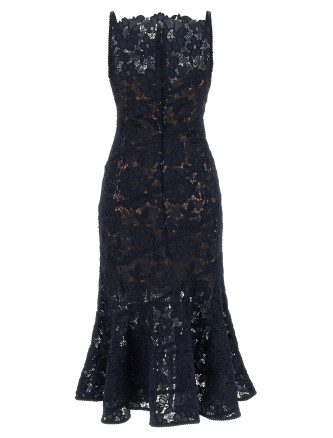 Миди SELF PORTRAIT 'Spiral lace' (AW26043MNNAVY) #