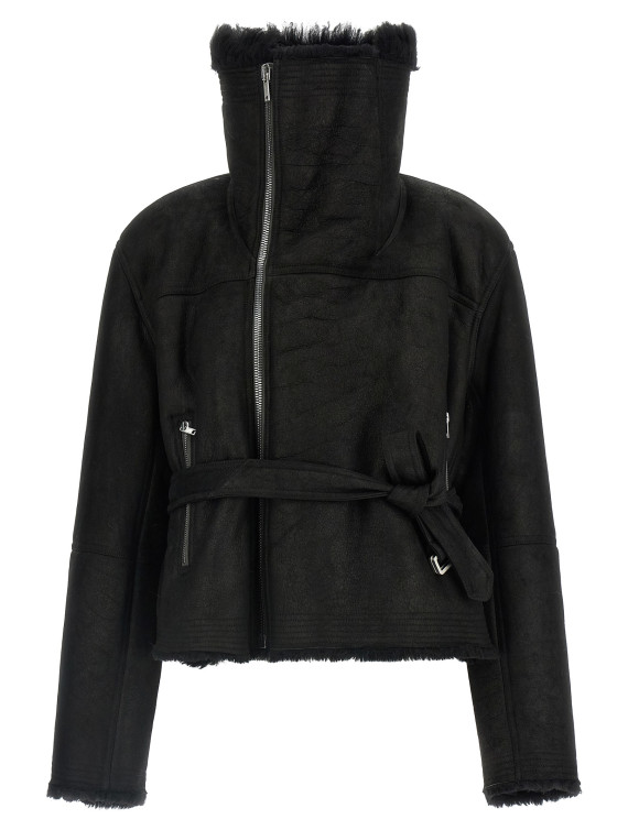 Кожаная куртка RICK OWENS 'Cropped Flight' (RP02F5727LSHCTS0909) #1