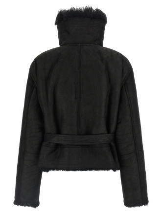 Кожаная куртка RICK OWENS 'Cropped Flight' (RP02F5727LSHCTS0909) #