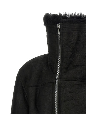 Кожаная куртка RICK OWENS 'Cropped Flight' (RP02F5727LSHCTS0909) #