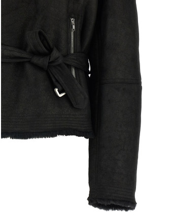 Кожаная куртка RICK OWENS 'Cropped Flight' (RP02F5727LSHCTS0909) #