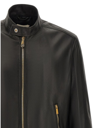 Кожаная куртка VERSACE Biker jacket (10270501A189801B000) #