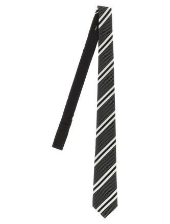 Галстук, папильон SAINT LAURENT Jacquard diagonal striped tie