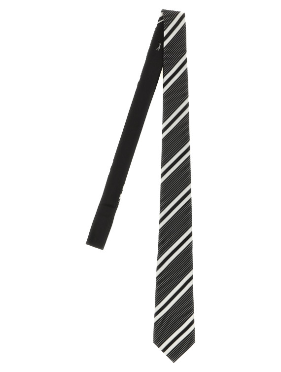 Галстук, папильон SAINT LAURENT Jacquard diagonal striped tie (A002HA3Y0099160) #1