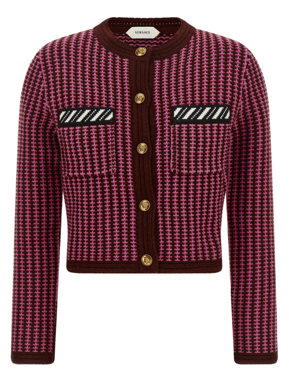 Свитер, кардиган VERSACE Crochet cardigan (10265461A190522P6H0) #1