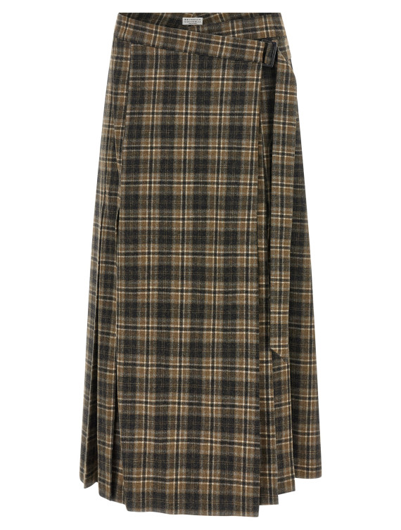 Мини BRUNELLO CUCINELLI Tartan skirt (MD008G4107C001) #1