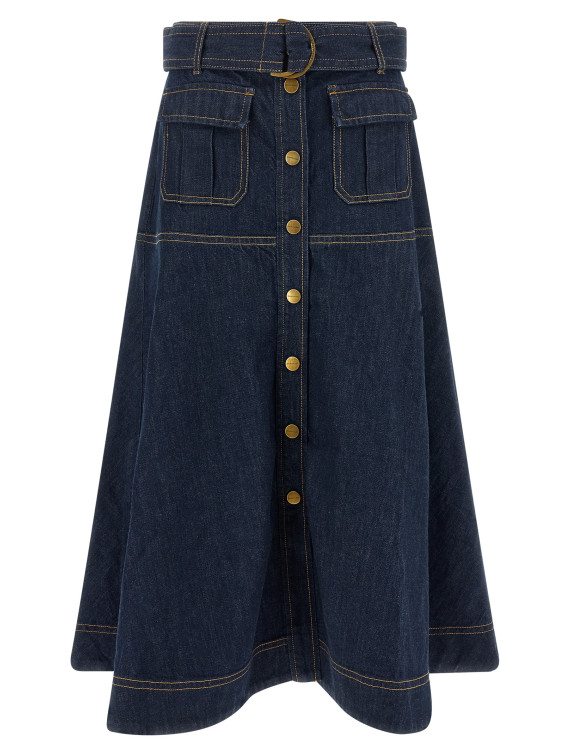 Миди ZIMMERMANN Denim skirt (0520SF26RHABL) #1