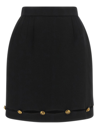 Макси VERSACE Grain De Poudre wool skirt