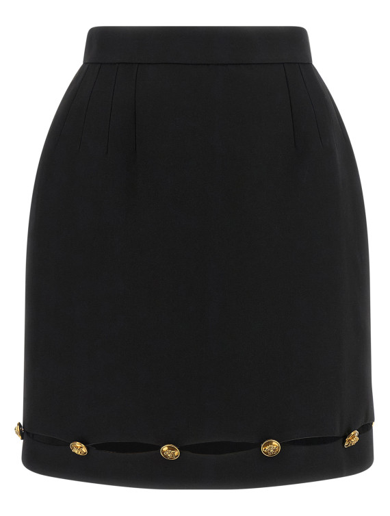 Макси VERSACE Grain De Poudre wool skirt (10269181A177931B000) #1