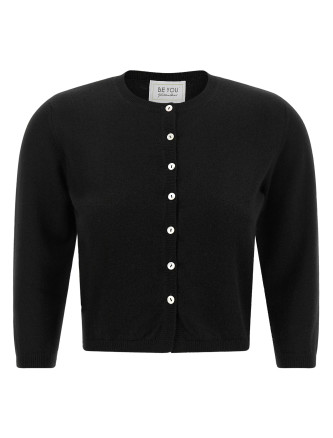 Crew-neck cardigan