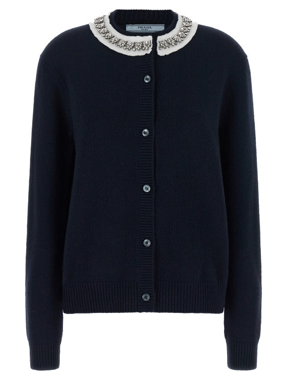 Свитер, кардиган PRADA Jewel collar cardigan (P25O51SOOO6556F0008) #1
