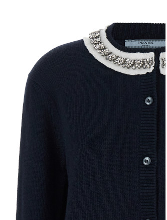 Свитер, кардиган PRADA Jewel collar cardigan (P25O51SOOO6556F0008) #