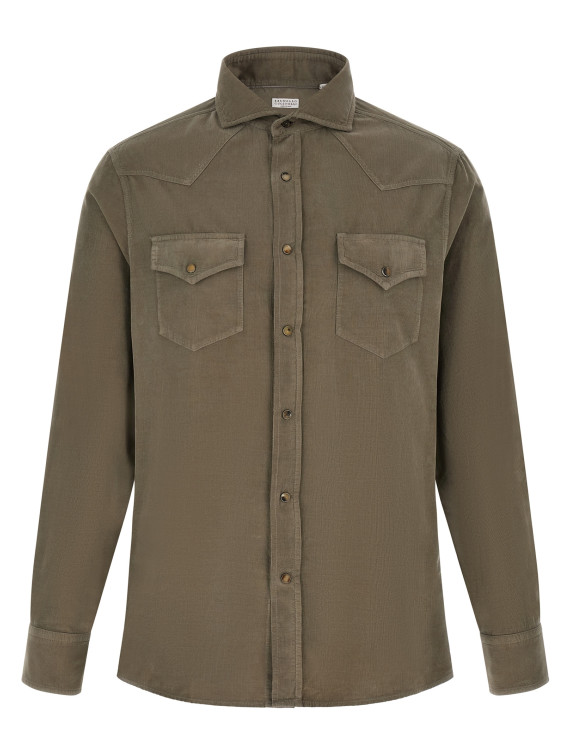 Рубашка, блузка BRUNELLO CUCINELLI Corduroy shirt (ML6884008C6070) #1