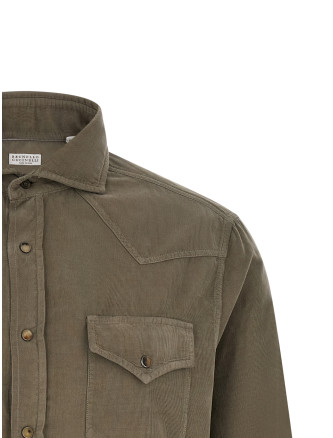 Рубашка, блузка BRUNELLO CUCINELLI Corduroy shirt (ML6884008C6070) #