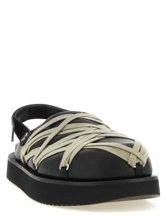 Сабо RICK OWENS 'Padded Megalace Platform' (RU02F4803LGYW198) #
