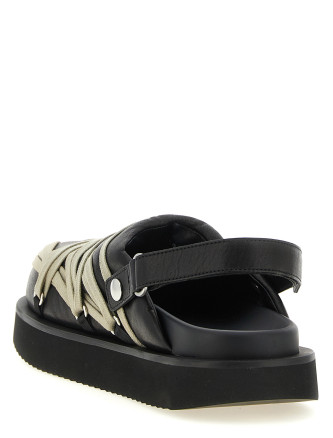 Сабо RICK OWENS 'Padded Megalace Platform' (RU02F4803LGYW198) #