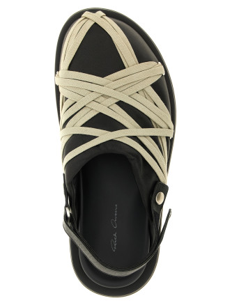 Сабо RICK OWENS 'Padded Megalace Platform' (RU02F4803LGYW198) #