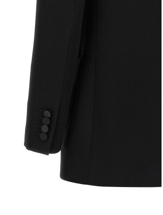 Пиджак, костюм SAINT LAURENT Satin lapel blazer (665488Y7E631000) #