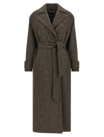 Пальто, тренч KITON Chevron wool coat