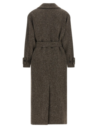 Пальто, тренч KITON Chevron wool coat (D62612K0544I02MARRONE) #