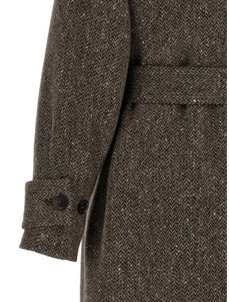 Пальто, тренч KITON Chevron wool coat (D62612K0544I02MARRONE) #