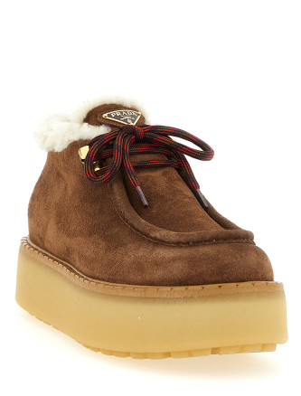 Туфли на шнурках PRADA Suede lace ups (1E630OFZD50JFTF0324) #