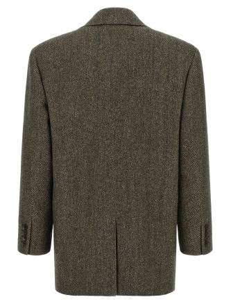 Пиджак, костюм SAINT LAURENT Herringbone blazer (866250Y3L222012) #